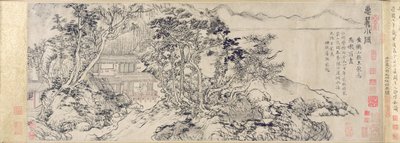 Elvonulás a Hui-hegy lábánál (tinta papíron) alkotó: School Chinese