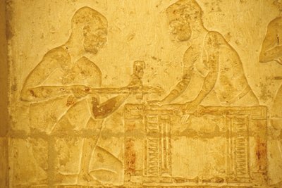 Ókori Egyiptom, falfestés, Petosiris sírja, Tuna el Gebel, Kr. e. 300, Ácsok munka közben (fotó) alkotó: School Egyptian