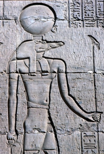 Ókori Egyiptom, Falfestmény/fafaragás, Sebek ankh-t tartva alkotó: School Egyptian
