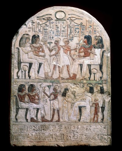 Egyiptomi ókor: a fáraók előtti hódolat jelenetével díszített sztélét. A hellenisztikus (vagy ptolemaioszi) időszak, ie 156. Ermitázs Múzeum, Szentpétervár alkotó: School Egyptian