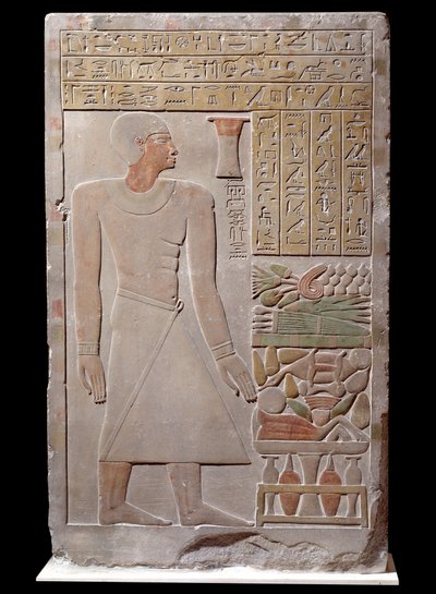 Egyiptomi antikvitás: a Senousret vezír szóvivőjének emlékművének mészkő sztéléje kápolnát alkot. Kr.e. 1700 körül. Késő 12. dinasztia alkotó: School Egyptian