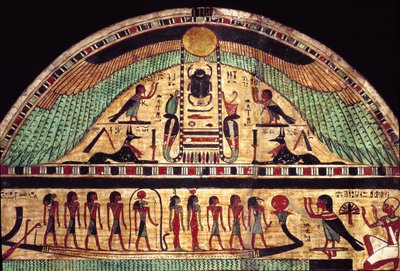 Amon Ousirour nagy papjának temetési sztéléje. (Festmény fára, Kr.e. 3. század) alkotó: School Egyptian