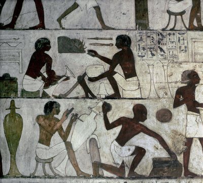 Luxor Théba: Rekhmire sírja, kézművesek. alkotó: School Egyptian