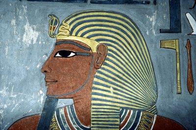 Luxor, Théba: Királyok völgye. Horemheb, a 19. dinasztia egyiptomi fáraójának sírja. alkotó: School Egyptian