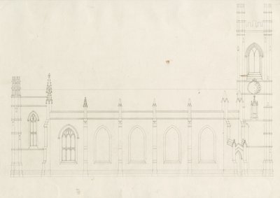Burton-upon-Trent – Szentháromság-templom: rajz, nd [?1820-as évek] (rajz) alkotó: School English