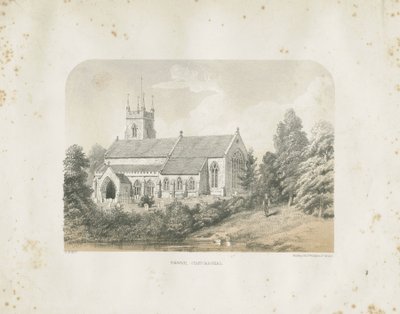 Colwich templom: színezett litográfia alkotó: School English