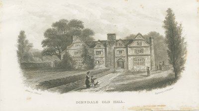 Dimsdale Old Hall: metszet (matrica és [?XIX. század] (nyomat) alkotó: School English