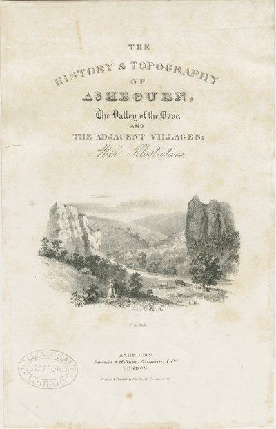 Dovedale - tájkép: litográfia (matricák), és [?19. század] (nyomtatott) alkotó: School English