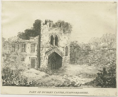 Dudley kastély – A kapuház: litográfia, nd [c 1801] (nyomtatás) alkotó: School English