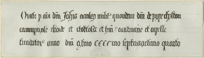 Elford templom: Sir John Stanley sírja: toll- és tusrajz, nd [?19. század] (rajz) alkotó: School English
