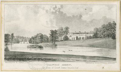 Ellastone – Calwich Abbey: litográfia, nd [1839 körül] (nyomtatott) alkotó: School English