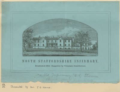 Etruria – „North Staffordshire Infirmary”: vonalmetszet, nd [1819] (nyomtatott) alkotó: School English