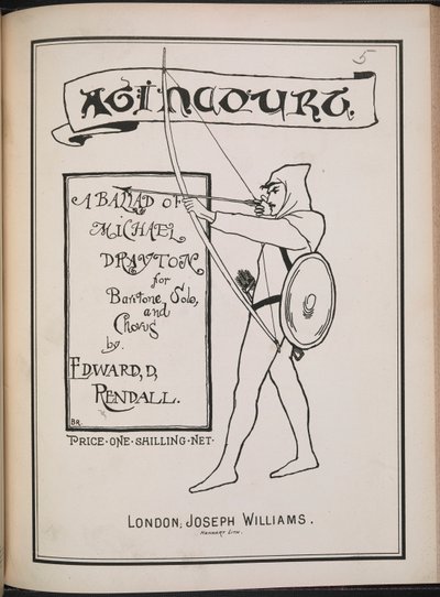 Edward D. Pendall „Michael Drayton balladája” címlapja, amely egy íjászt ábrázol (litho) alkotó: School English