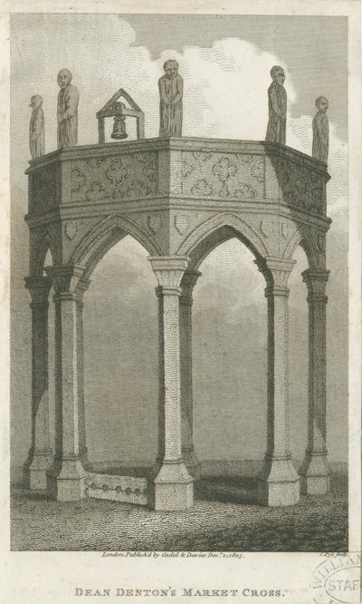 Lichfield - Market Place: metszet, nd [c 1805] (nyomtatás) alkotó: School English