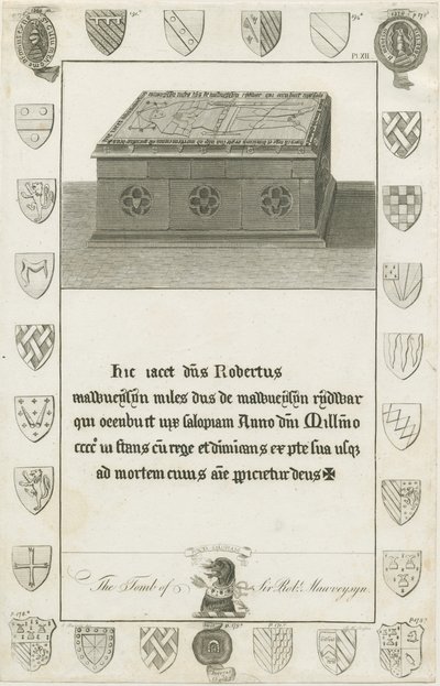 Mavesyn Ridware – Sir Robert Mavesyn sírja: metszet, nd [18. század vége] (nyomtatott) alkotó: School English