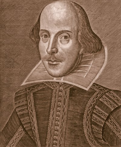 William Shakespeare portréja, Martin Droeshout metszete (1560 körül - 1642) alkotó: School English