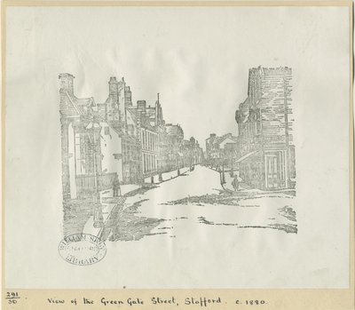 Stafford - Greengate Street: fametszet, nd [c 1880] (nyomtatás) alkotó: School English