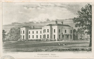 Uttoxeter – Crakemarsh Hall: litográfia, nd [c 1839] (nyomtatás) alkotó: School English