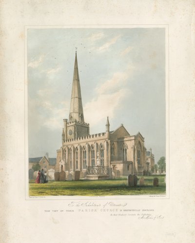 Uttoxeter templom [Új]: festett litográfia, nd [c 1828] (nyomtatás) alkotó: School English