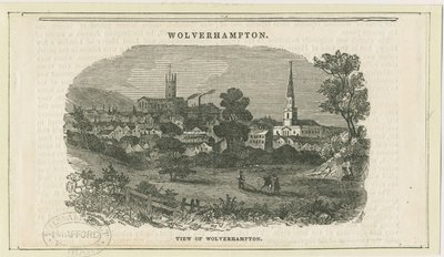 Wolverhampton – Távoli kilátás [a Penn Roadról]: fametszet, nd [19. század] (nyomtatott) alkotó: School English