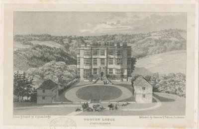 Wootton Lodge: litográfia, nd [c 1839] (nyomtatás) alkotó: School English