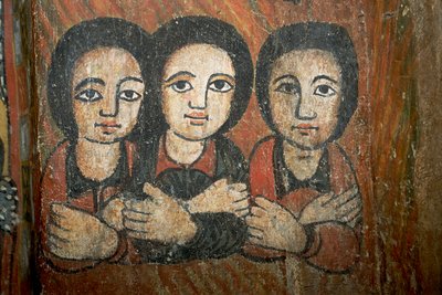 Falfestmény részlete (freskó) alkotó: School Ethiopian