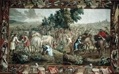 Kettős kárpit gallygyűjtőket ábrázoló városon kívül, brüsszeli műhely (gobelin) alkotó: School Flemish