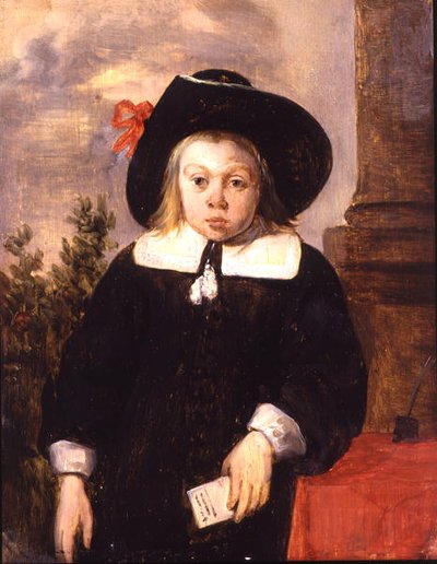 Egy fiú portréja, 1650 körül (olaj, tábla) alkotó: School Flemish