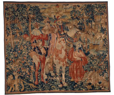 Tapestry, Alexander and Diogenes, late 15th-early 16th century (wool & silk) alkotó: School Franco Flemish