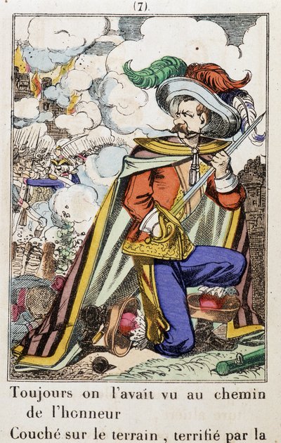 Fracasse kapitány – Epinal képe „Mindig láttuk őt a becsület útján…” Theophile Gautier (1811-1872) regénye alkotó: School French