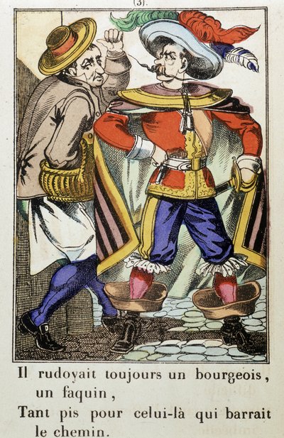 Fracasse kapitány: „Mindig egy burzsoá dühös volt…” Theophile Gautier (1811-1872) regénye – Epinal kép alkotó: School French