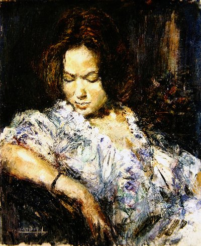Hölgy portréja (olaj, vászon) alkotó: School French