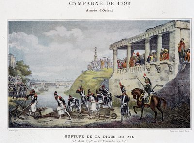 A Nílus gátszakadása - „A francia seregek győzelmei és hódításai” című részben, Párizs, n.d. alkotó: School French