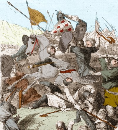 A hattini csata, 1187. július 4. (színes litó) alkotó: School French