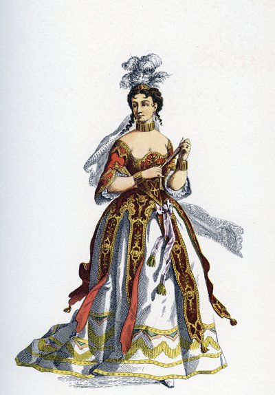 Elide hercegnője - Illusztráció Moliere elkészült alkotásaihoz - alkotó: School French