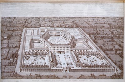 Az Alfred Normand építész által tervezett Rennes-i női börtön látképe, kiadta: Intime-Club, Párizs alkotó: School French