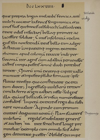 Beszámoló Nagy Károly átkeléséről az Elbán, 789 (litho) alkotó: School German