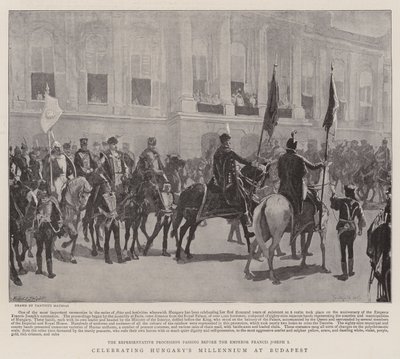 Magyarország millenniumi ünneplése Budapesten (litho) alkotó: School Hungarian