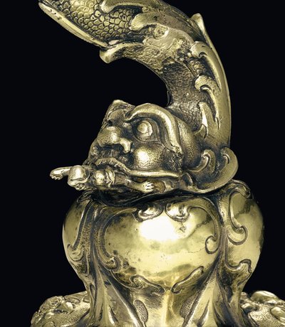 Szerelt nautilus csésze, Nagyszeben, 17. század közepe (kagyló és ezüst aranyozott) (3434804 részlet) alkotó: School Hungarian