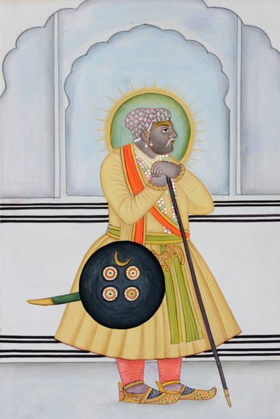 Mirza Raja Man Singh miniatűr festménye, Jaipur alkotó: School Indian