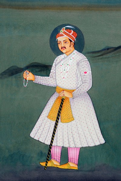 Akbar mogul császár miniatűr festménye alkotó: School Indian