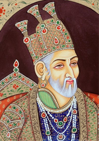 Bahadur Shah Zafar mogul császár miniatűr festménye alkotó: School Indian