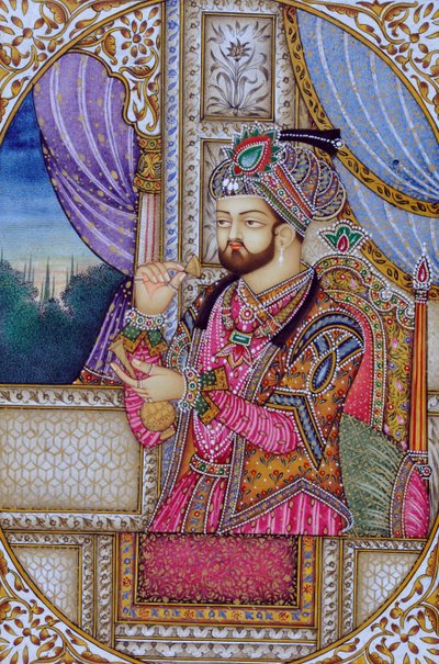Miniatűr festmény a mogul császár Shah Jahan India Ázsia India Ázsia alkotó: School Indian