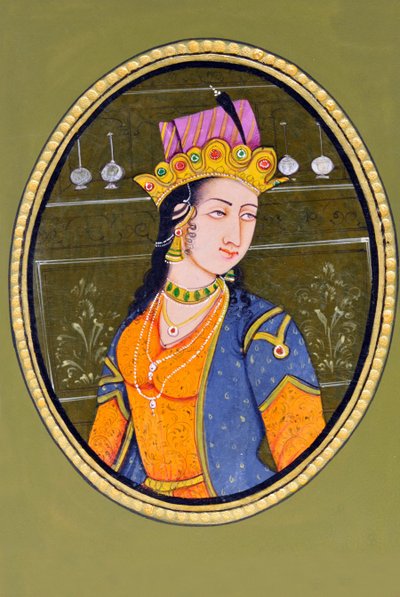 Noorjahan királynő miniatűr festménye India Ázsia Ázsia alkotó: School Indian