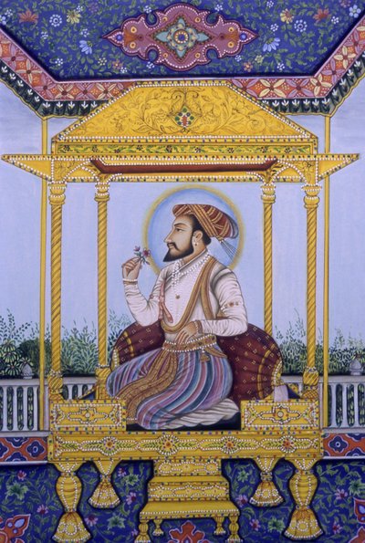 Shah Jahan mogul császár miniatűr festménye alkotó: School Indian