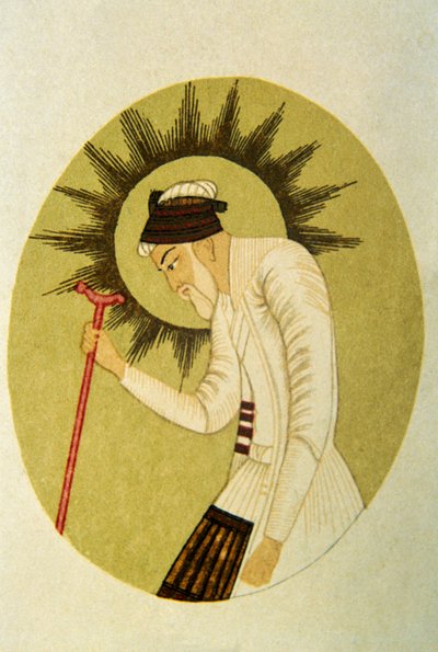 Aurangzeb mogul császár portréja, India alkotó: School Indian