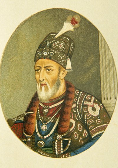 Bahadur Shah Ii mogul császár portréja, India alkotó: School Indian