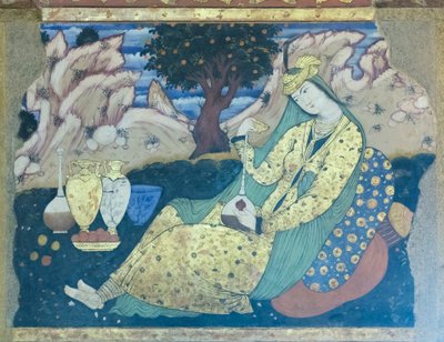 Frissen a Chehel Sotoun Palace-ban, Esfahanban, Iránban alkotó: School Iranian