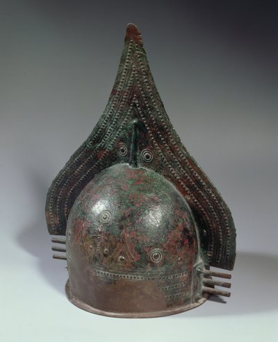 Bronzsisak, villanovai korszak, Kr.e. 8. század 2. fele (bronz) alkotó: School Italian