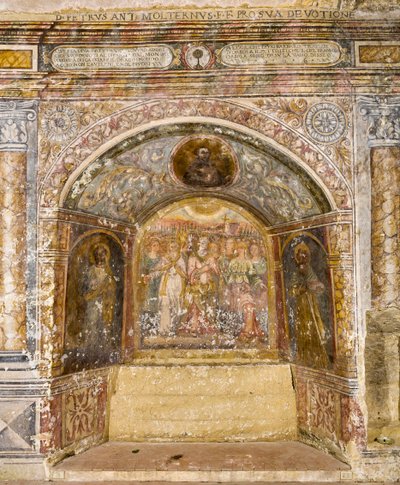 Freskó a Santa Maria della Palomba templomban alkotó: School Italian